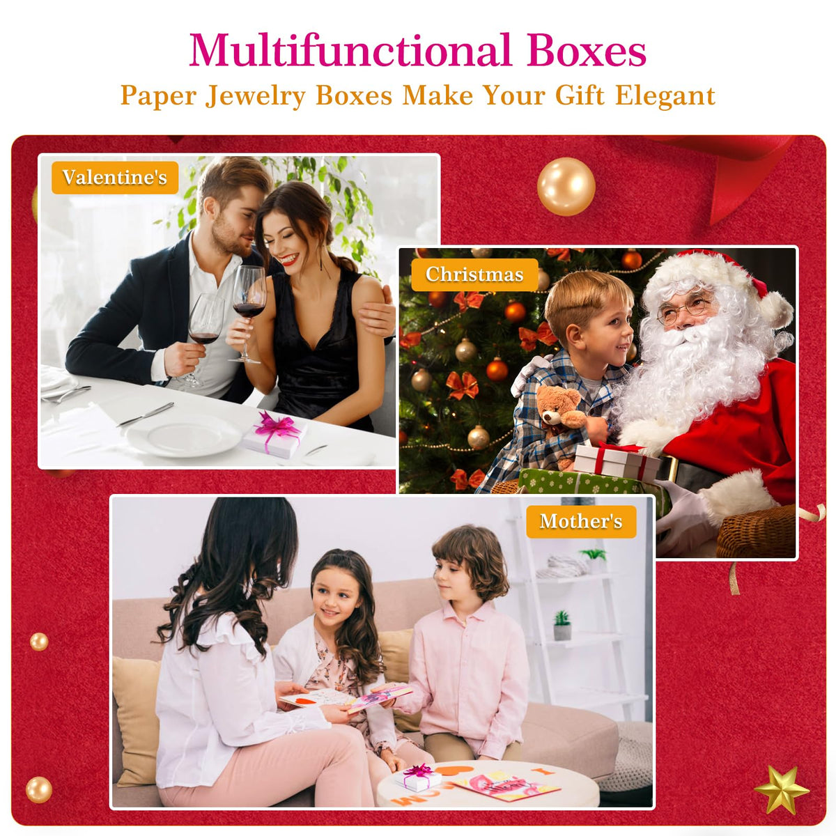 Foraineleyo Cardboard Jewelry White Gift Boxes 20 Pack3.5×3.5×1 inches, Small Cardboard Jewelry Boxes with Cotton Filled and Lids,its apply to displaying necklaces, rings, bracelets, earrings