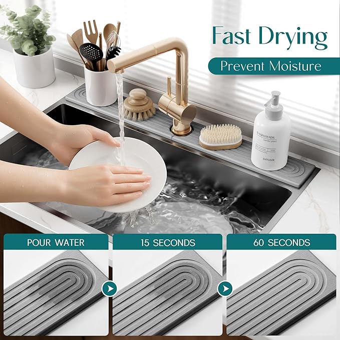 30 inch Kitchen Faucet Absorbent Mat