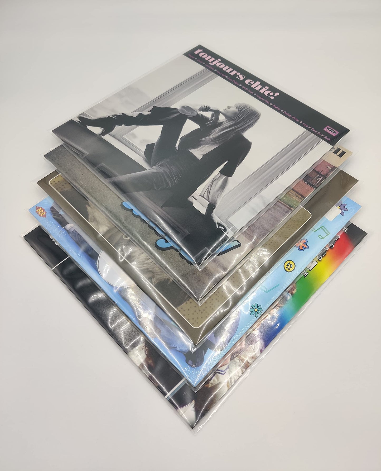 12" inch Vinyl Record 450 Gauge Polythene Sleeves Premium Quality Pack of 50
