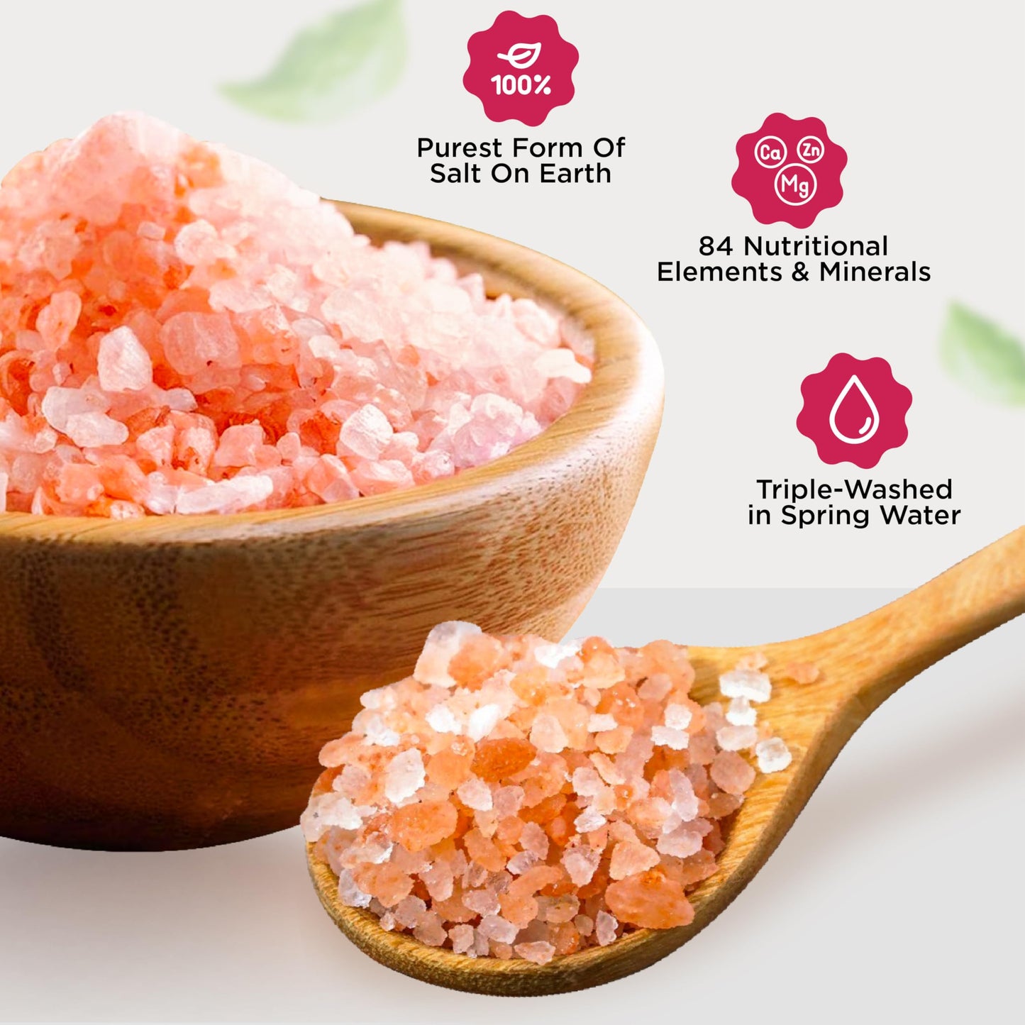 PURE NATURE Himalayan Pink Salt Coarse Grain 2 lb Natural Pink Himalayan Rock Salt for Grinder, Cooking, and Seasoning, Coarse Pink Salt Crystals from Pakistan, Non-GMO