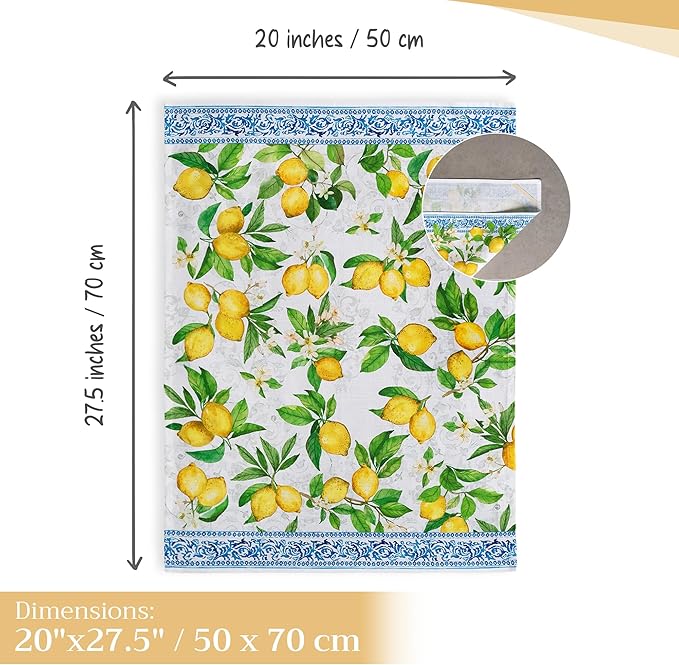 Maison d' Hermine Kitchen Towels Set of 3 100% Cotton 27.50" x 20" Reusable