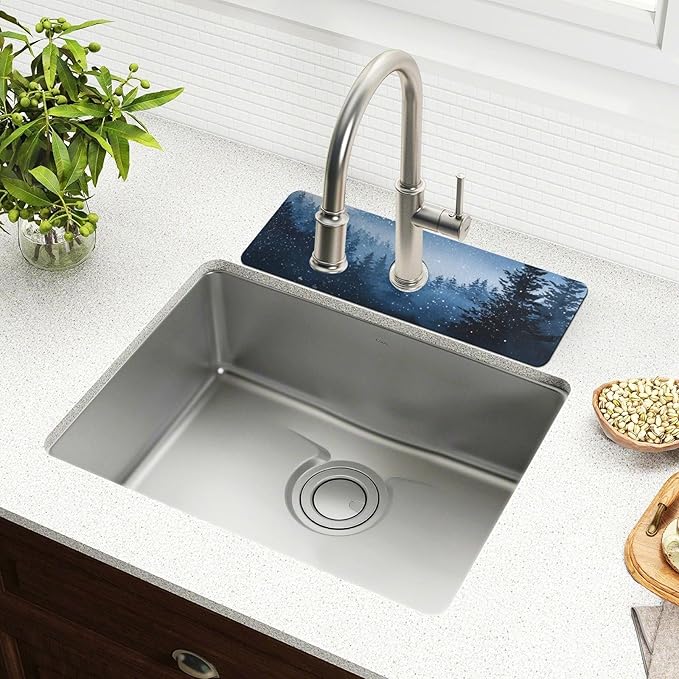 Kitchen Sink Splash Guard 2 PCS 30 Inch Sink Faucet Mat Splash Guard