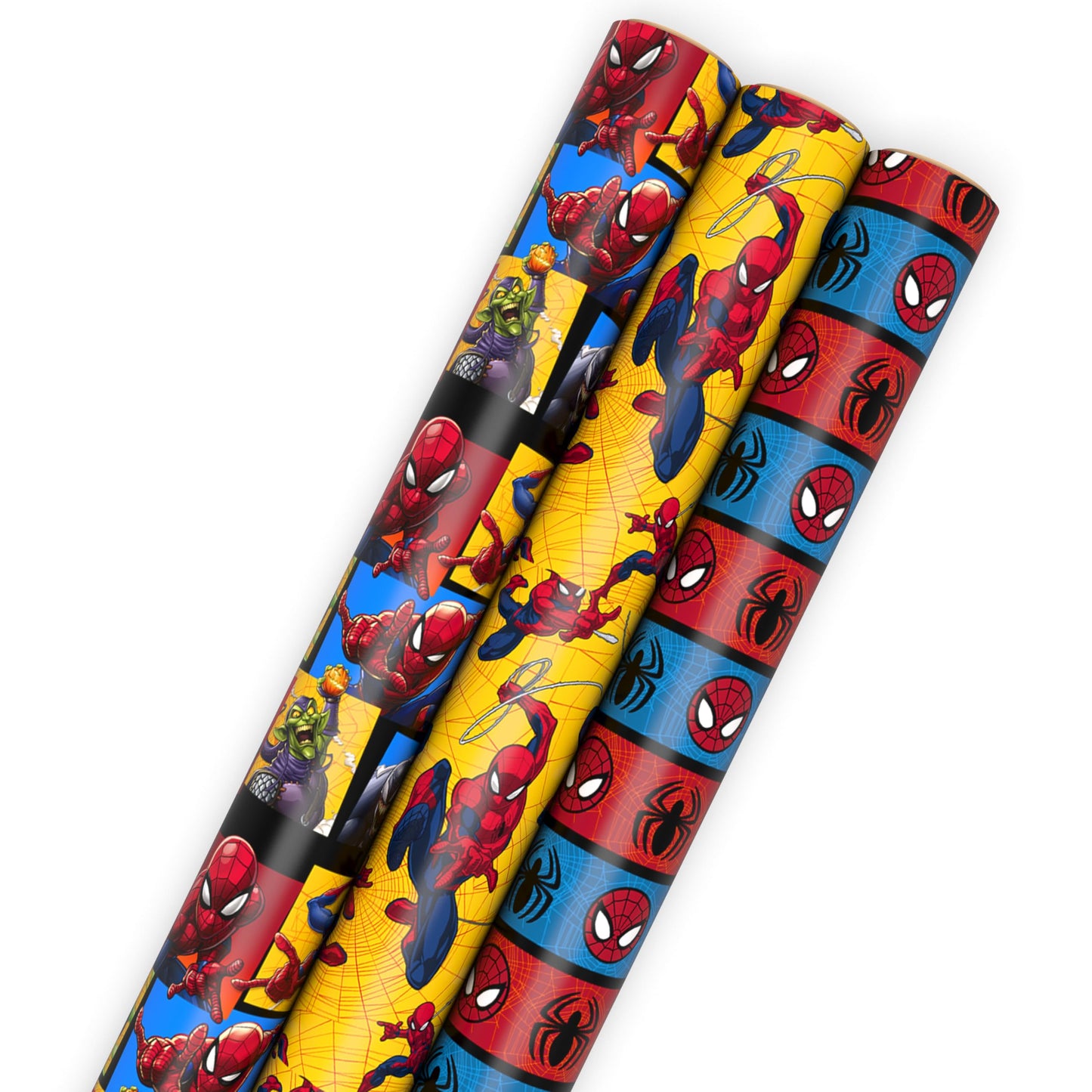 Hallmark Marvel Spider-Man Wrapping Paper Rolls (3 Rolls: 60 Sq. Ft. Total) for Kids, Fans, Gamers, Birthdays, Father's Day, Christmas