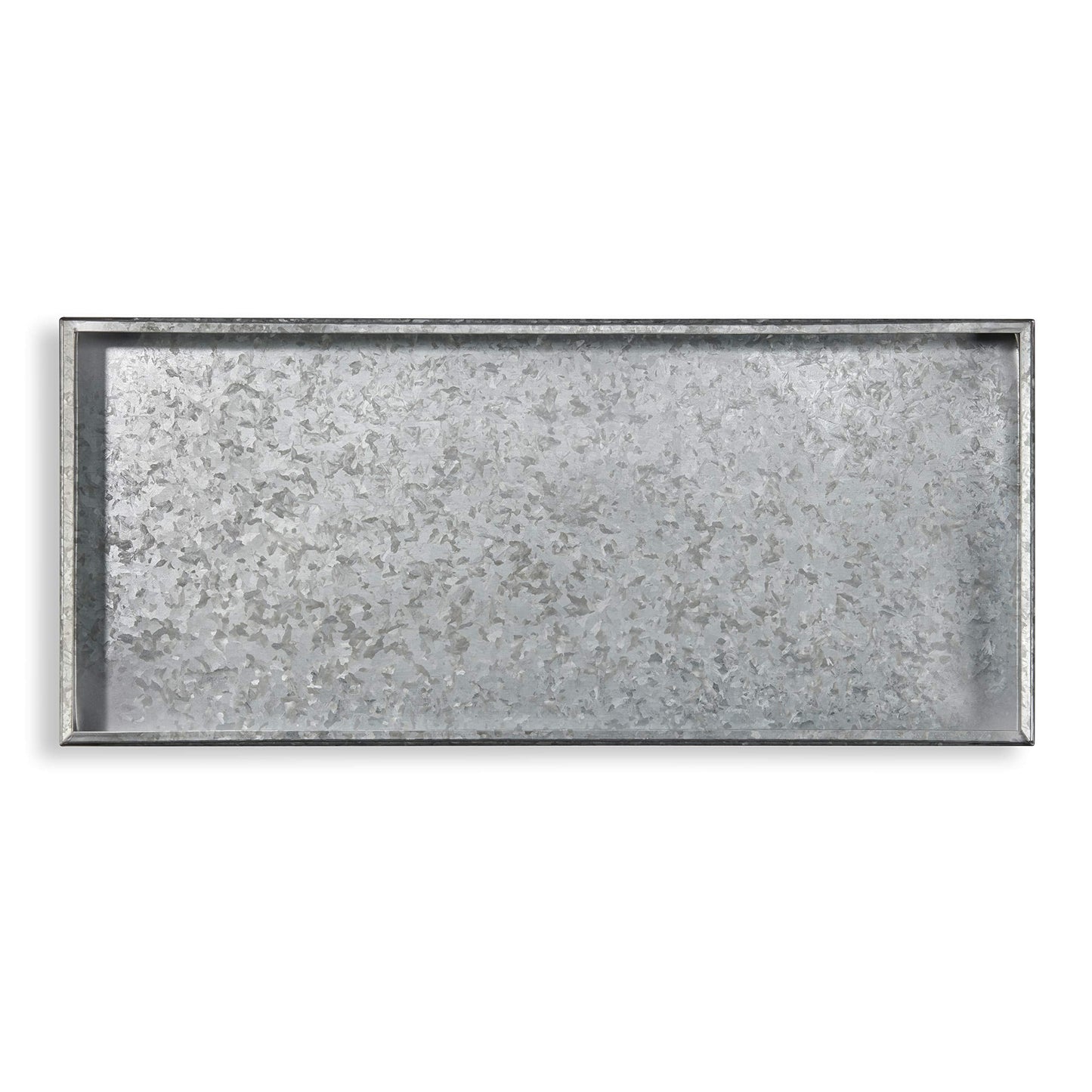 Good Directions Medium Boot Tray, Double Circles Multi-Purpose All Weather Decorative Boot Tray, Shoes, Plants, Garage, Patio Door, Pet Bowls, 30 inch Entry Indoor Shoe Tray, Galvanized Gray