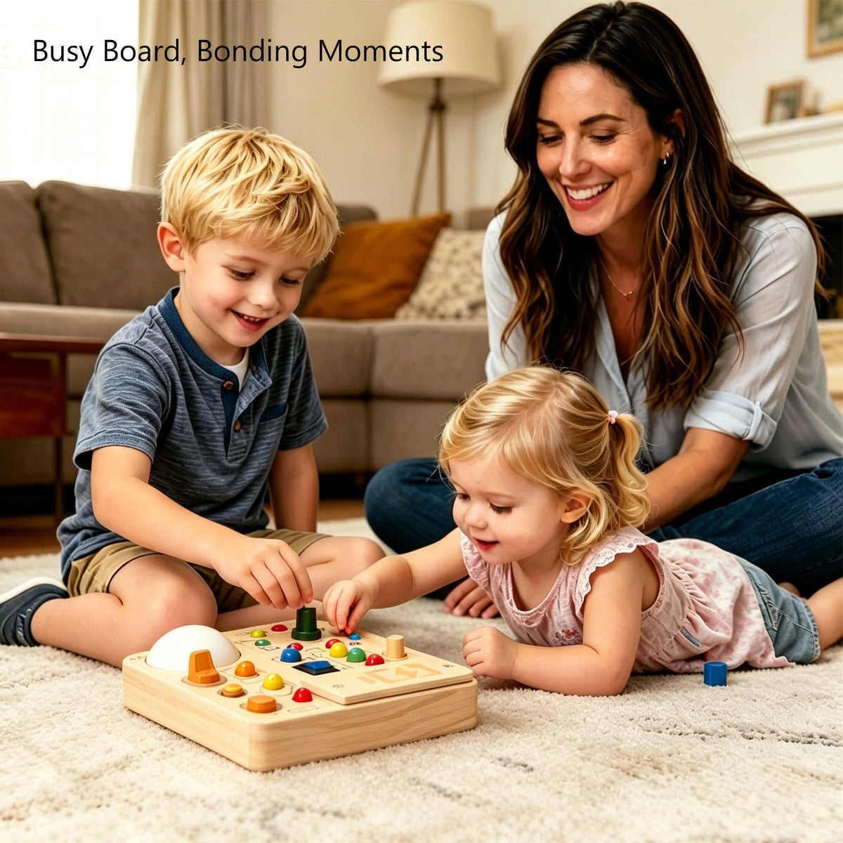 JOYKEKE Montessori Busy Board, Slap-Activated LED Toy for 1-4 Toddlers