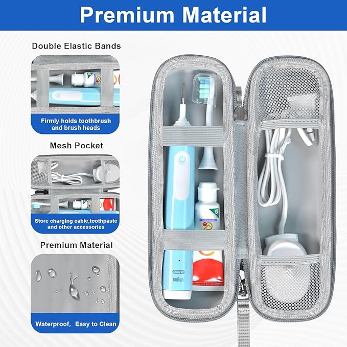 Toothbrush Travel Case for Oral B/Oral-B Pro 1000 1500 5000 7000 7500 6000