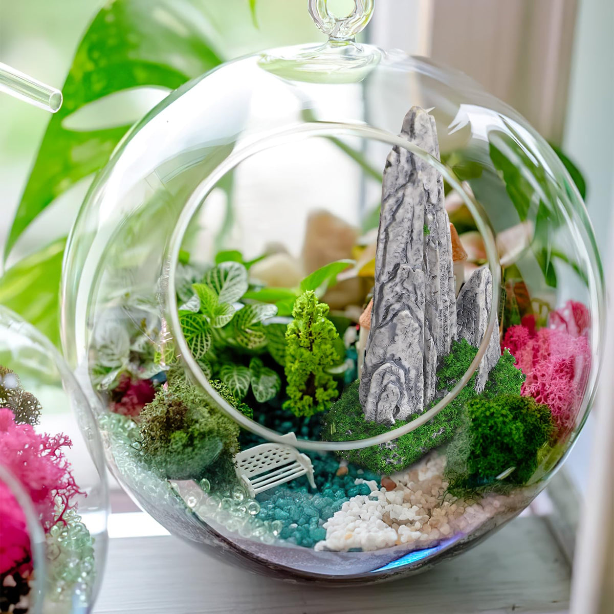 GANAZONO Mini Rockery Decoration Miniature Zen Garden Mountain Decor 8Pcs Bonsai Ornament Accessories Mini Bonsai Figurines Ornament Plant Pot Terrarium Decor