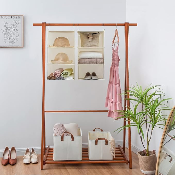 GRANNY SAYS 6-Shelf Hanging Closet Shelves, Separable to 2 Pack 3-Shelf Closet
