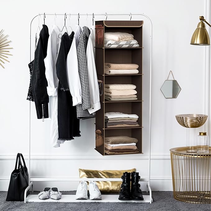 Simple Houseware 5 Shelf Hanging Closet Organizer