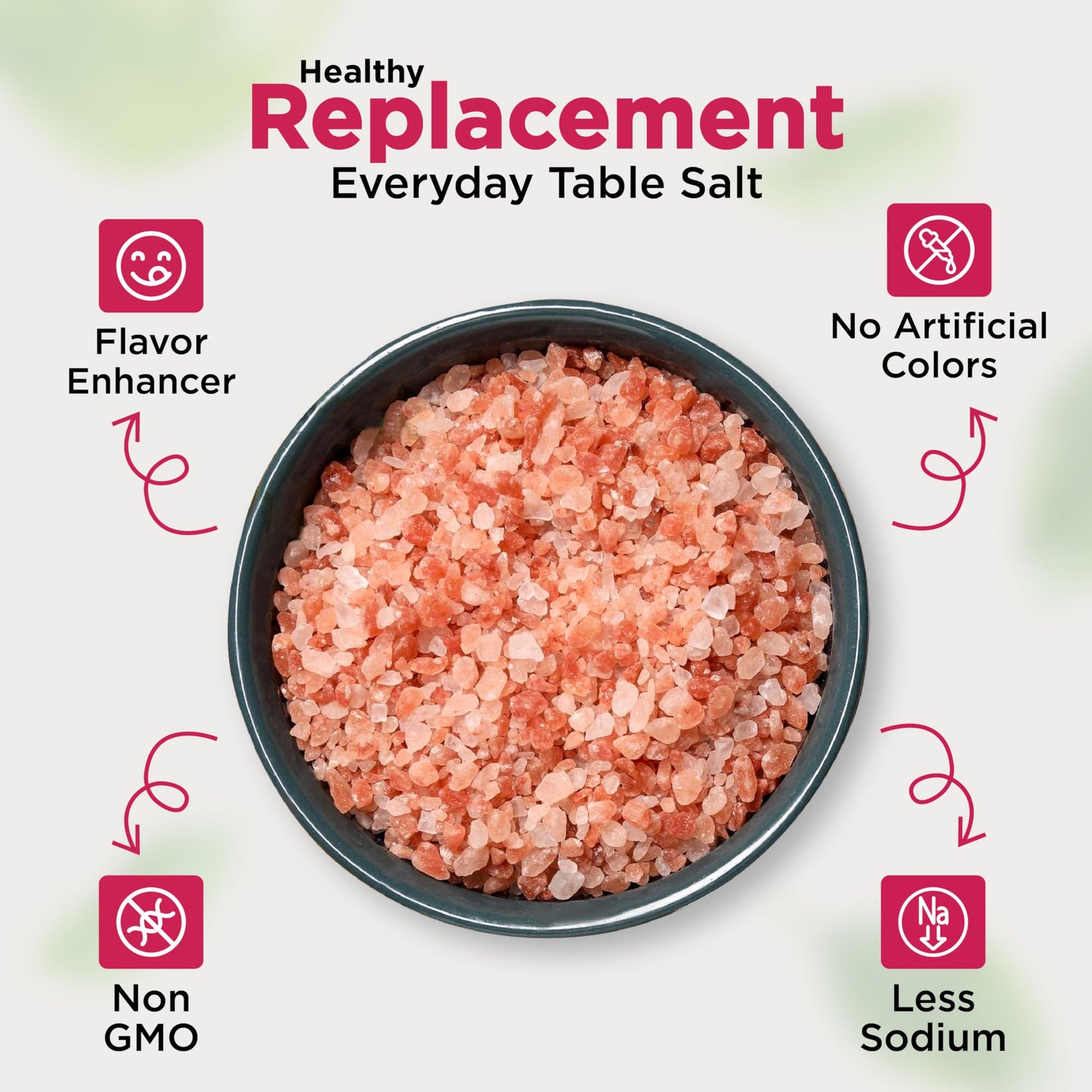 PURE NATURE Himalayan Pink Salt Coarse Grain 2 lb Natural Pink Himalayan Rock Salt for Grinder, Cooking, and Seasoning, Coarse Pink Salt Crystals from Pakistan, Non-GMO