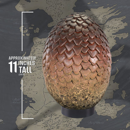 The Noble Collection Game Of Thrones Drogon Egg - 11in (28cm) Hand Painted Dragon Egg - Officially Licensed TV Show Props Replicas Gifts