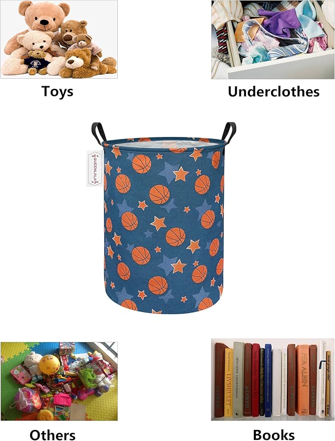 QUEENLALA Large Storage Basket, Laundry Hamper/Bathroom/Home Decor/Collapsible