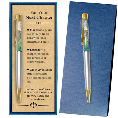 Hesuuho Crystal Pens for Women, New Beginning Inspirational Gifts for Nurses, Teachers, Coworkers & Farewells, Leaving, New Job - with Gift Box & Card, Perfect Mothers Day Gifts
