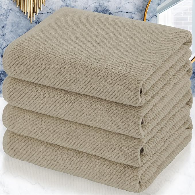 VOOVA & MOVAS Bath Towels Set of 4, Large 30" x 56"