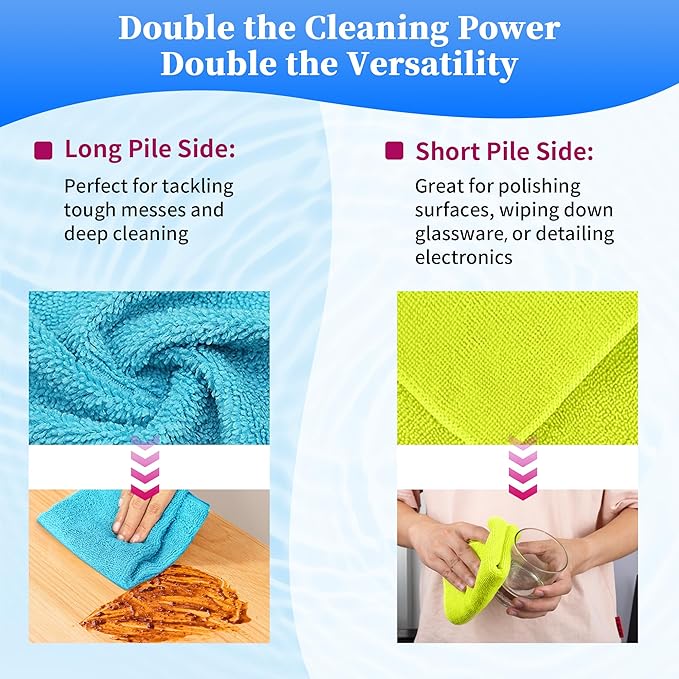 FIXSMITH Shop Towels-800 Pack, 12 x 16 in Microfiber Cleaning Cloth, Highly