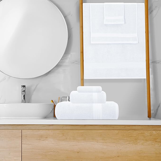 GLAMBURG Ultra Soft 8-Piece Towel Set