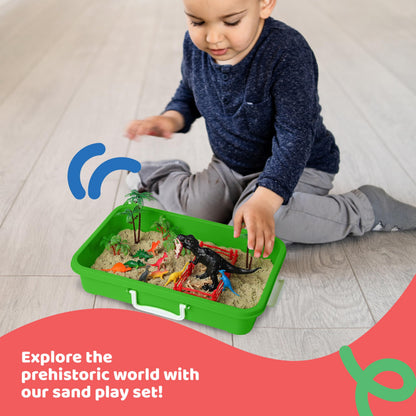 Dazmers DT6599 Dinosaur Kids Toys- Feels Like Magnetic Sand - Complete Set with MOlds and Toys - Safe, Sensory, for Children