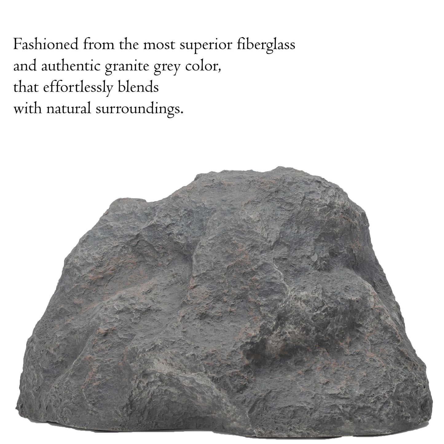 Gardenised Decorative Outdoor Weather-Resistant Artistic Artificial Faux Stone Rock, Garden Patio Granite Grey Fiberglass Stone, Charm Shaped