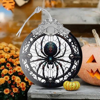 2025 Ornaments for Christmas Tree, Zmoicky Stained Glass Hanging Ornament, Christmas Ornaments Clearance, Gift Exchange Ornament, Bauble Present - Spider