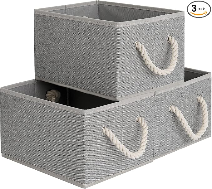 StorageWorks Foldable Storage Bins, Closet Organizer Bins, Shelf Baskets