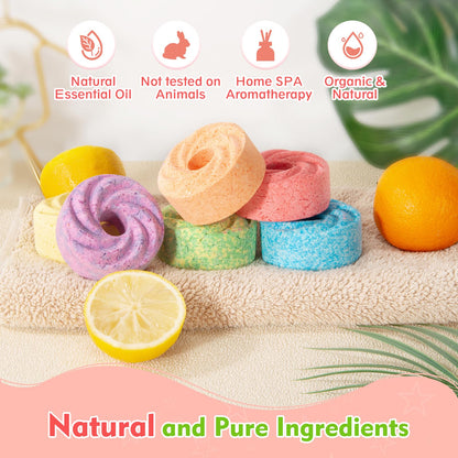 LZLTAUY Bubble Bath Bombs for Kids, 6-Pack Natural, Organic Kids Bath Bombs with Essential Oils for Sensitive Skin, Bubble Play for Boys & Girls, Stress Relief Self Care Kit, Home SPA Gift Set