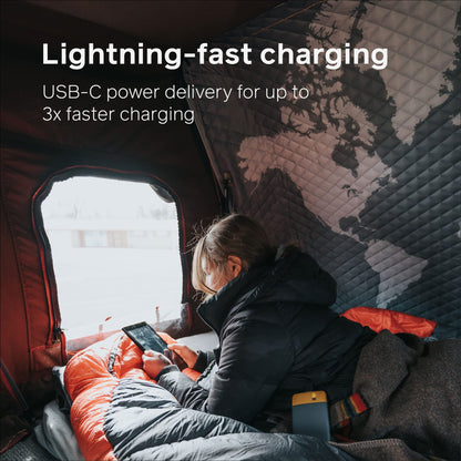 BioLite, Charge 20 PD, 6,000 mAh Multiple Device Portable Power Bank, 18 W USB-C in/Out and USB-A Out