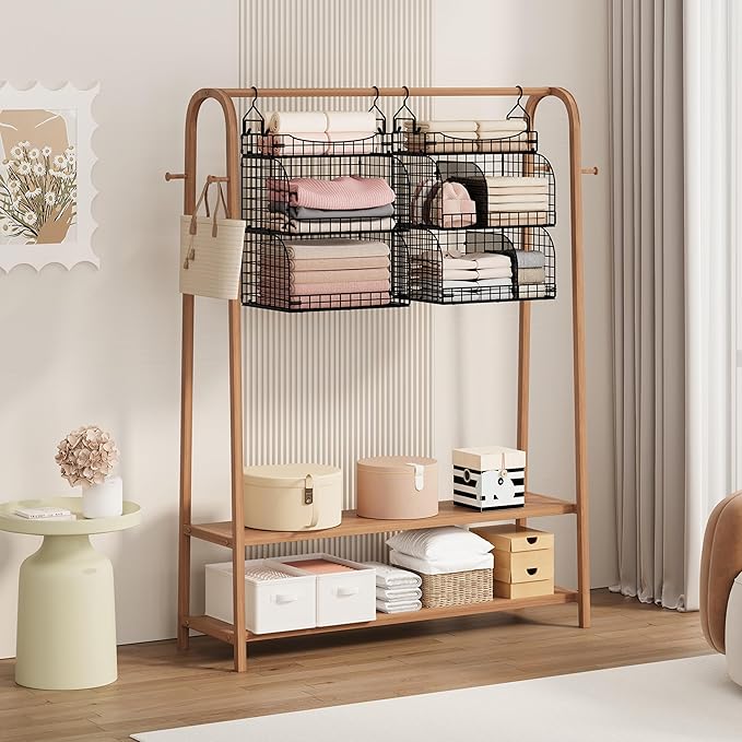 SWTYMIKI Hanging Closet Organizer Storage