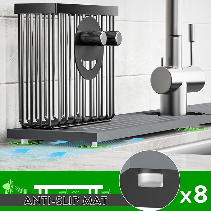 Cisily Diatomite Faucet Mat for Kitchen Sink Protectors