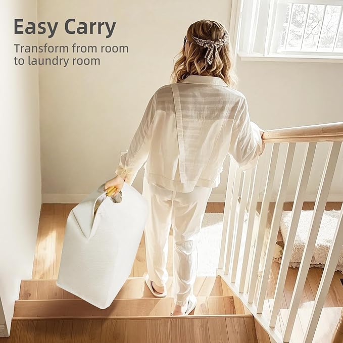 STORAGE MANIAC 2-Pack Large Laundry Hamper, 80L Collapsible Laundry Basket