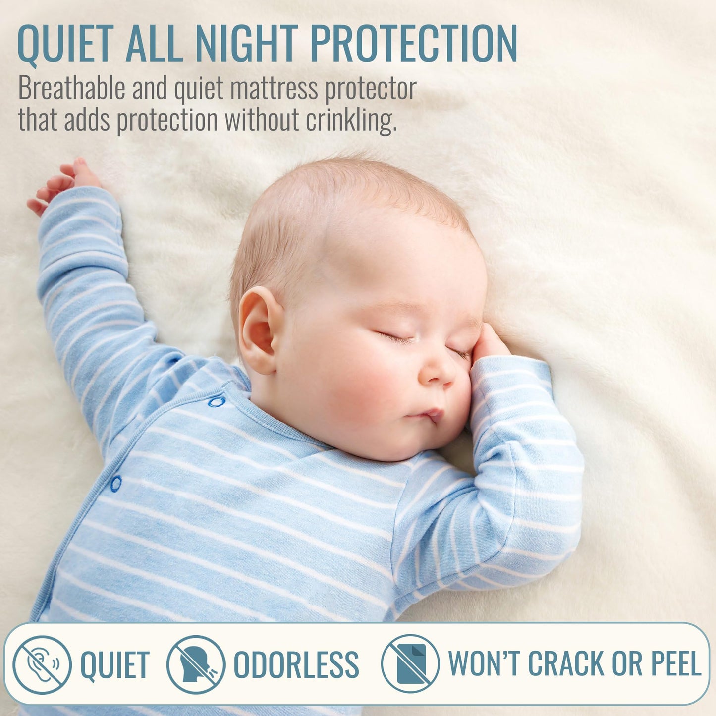 DMI Waterproof Mattress Protector, Mattress Pad/Cover, Bed Pad and Cover, Contoured Fitted Sheet, Queen (Packaging May Vary)
