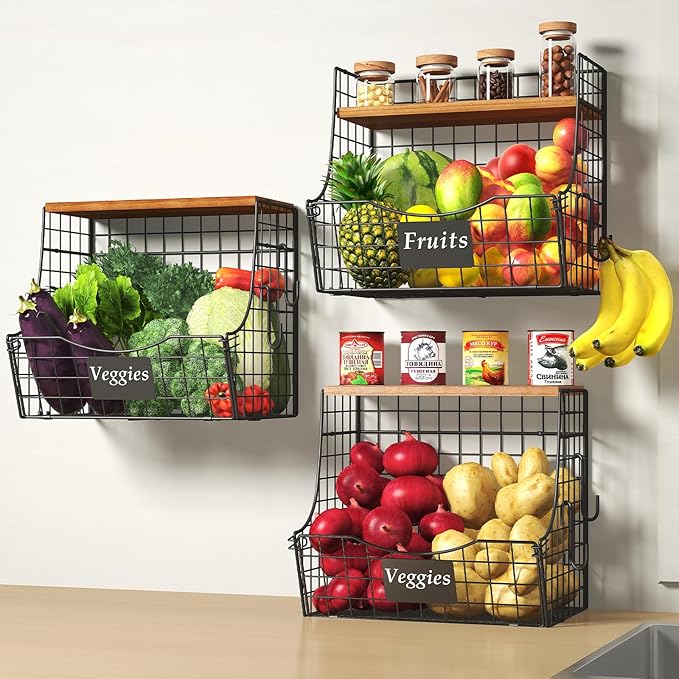 3 Pack Fruit Basket for Kitchen