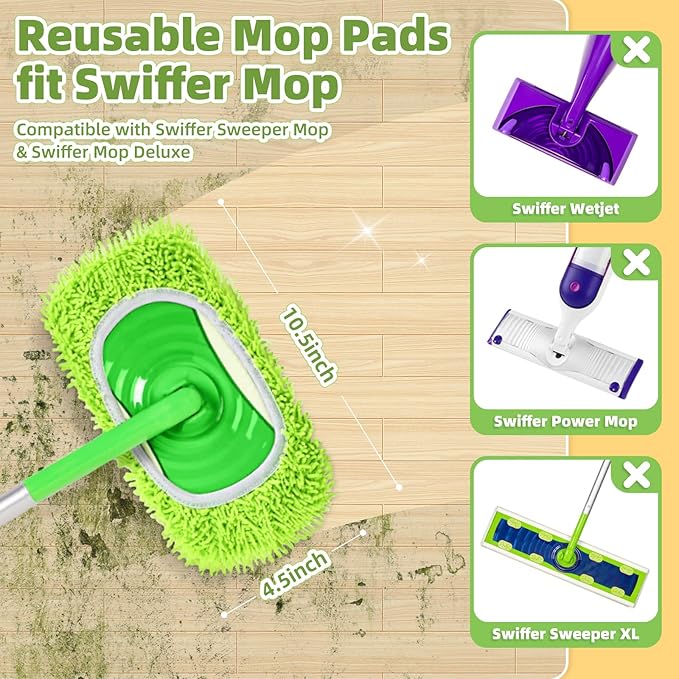 Reusable Microfiber Pads Compatible