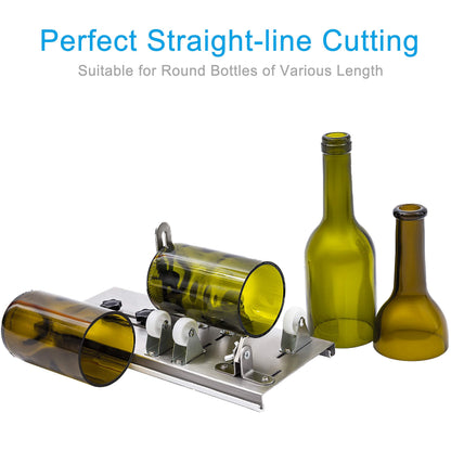 Glass Bottle Cutter, Upgraded Bottle Cutting Tool Kit, DIY Machine for Cutting Wine, Beer, Liquor, Whiskey, Alcohol, Champagne, Bottle Cutter for Round Bottle by Camdios