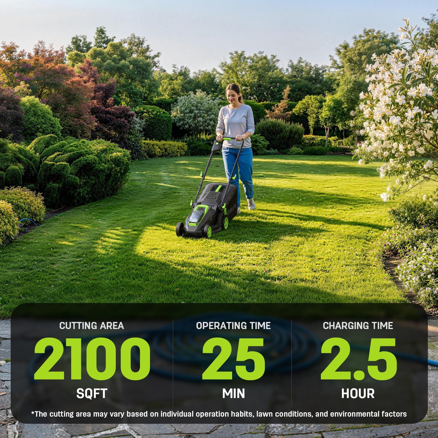 STEELITE 20V Cordless Lawn Mower & String Trimmer Combo, 13" Electric Lawn Mower & 12" 2-in-1 Trimmer Edger Set, 4.0Ah + 2.0Ah Batteries, Charger & 5 Spools, Lightweight Lawn Care Kit for Small Yard