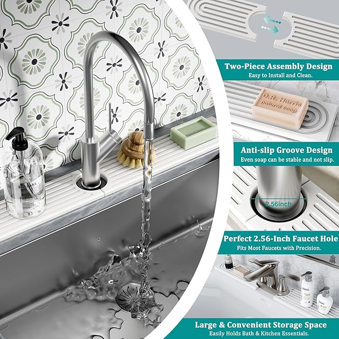 Stone Faucet Mat for Kitchen Sink
