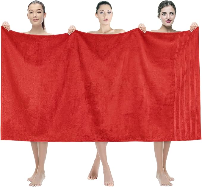 American Soft Linen 35x70 Jumbo Large Bath Towel, 600 GSM 100% Cotton Turkish