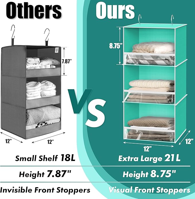 Simple Houseware 3 Shelf Hanging Closet Organizer