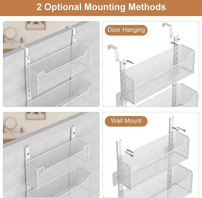 Over The Door Organizer, 8-tier Metal Door Organizer Hanging