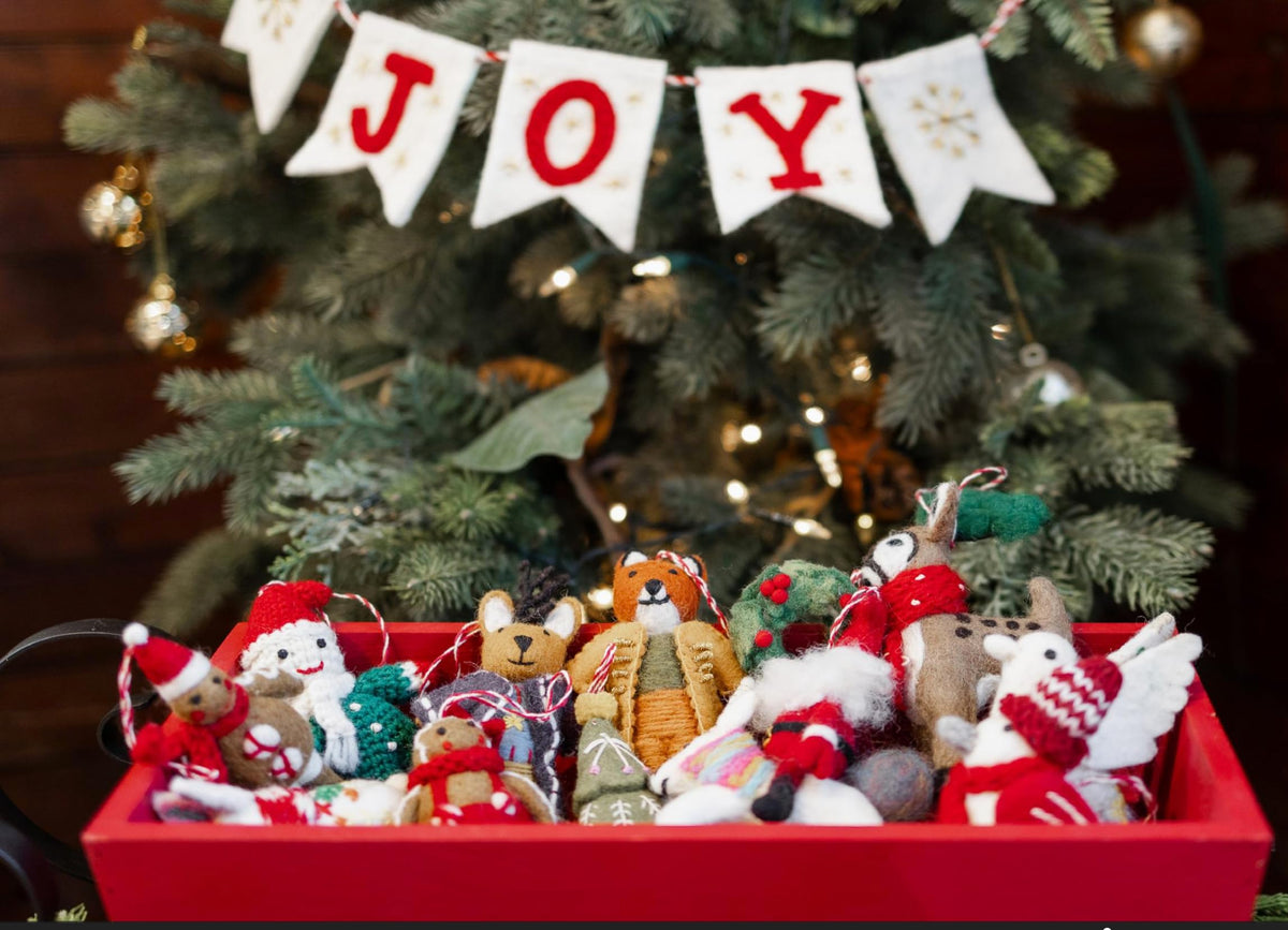 Boston International Felt Christmas Tree Ornament Winter Holiday Hanging Ornaments Decorations for Home, 4", Bird