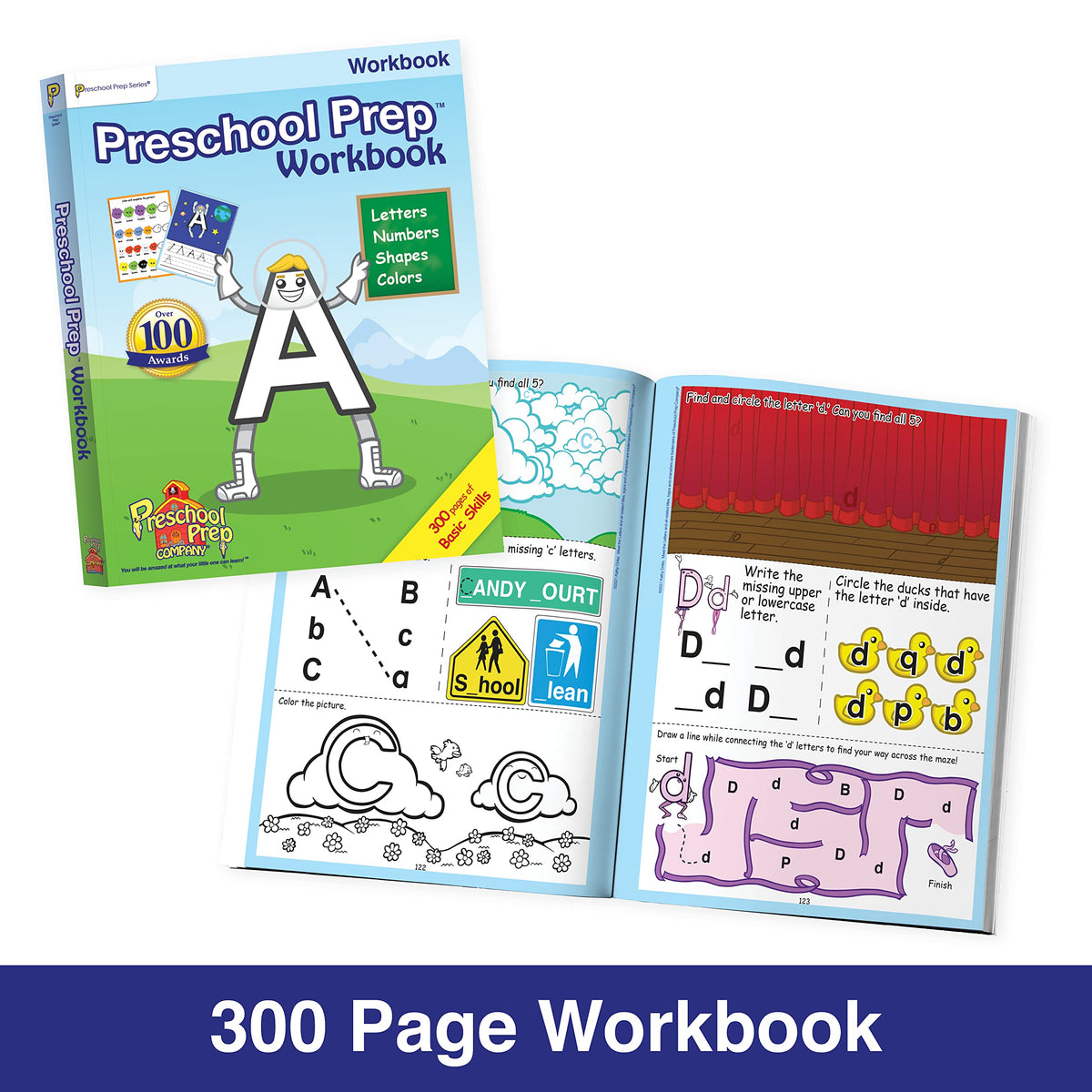 Preschool Prep Pack: Meet The Letters Numbers, Shapes & Colors Big Set! - Bundle with Flashcards, Coloring, Board, & Flap Books, Basic Skills Workbook, & Video Downloads!