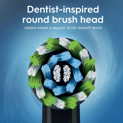 Oral-B Vitality Pro 2x Electric Toothbrushes For Adults, 2 Toothbrush Heads, 3 Brushing Modes Including Sensitive Plus, 2 Pin UK Plug, Black & Purple
