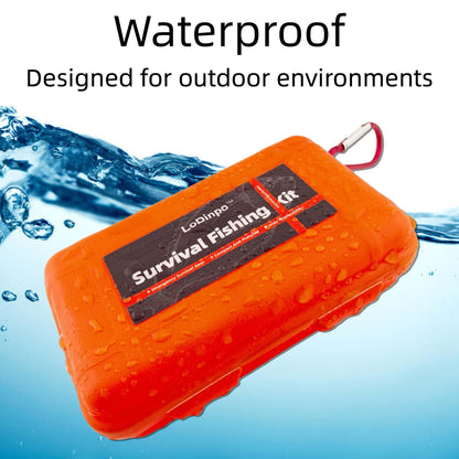 LoDinpo Mini Survival Fishing Kit Compact Emergency Fishing Gear for Camping, Hiking, Bushcraft, Backpacking Small Tackle Box with Hooks, Line, Floats Tools Great Gift for Fishermen, Hikers&Preppers