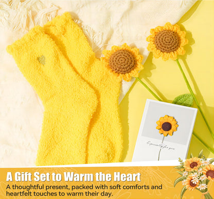 Mother's Day Gifts for Mom, 17pcs Relaxing Spa Gifts Set for Girls, Sisters, Mom, Sunflower Self-Care Package, Sending Sunshine Get Well Gifts for Women, Perfect Basket for Birthday & Mother's Day