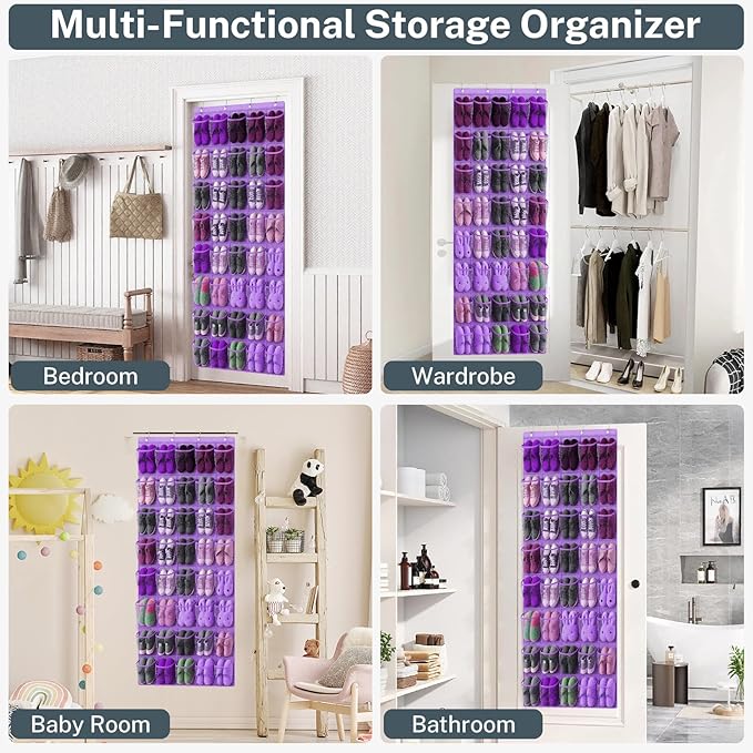 40-Pocket Over the Door Shoe Organizer