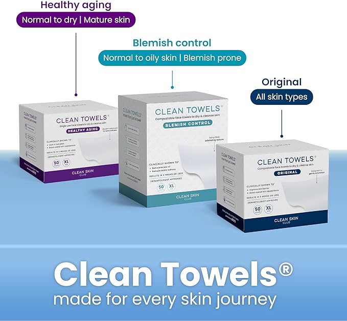 CLEAN SKIN CLUB Cement Box for 50 Disposable Clean Towels XL, Concrete