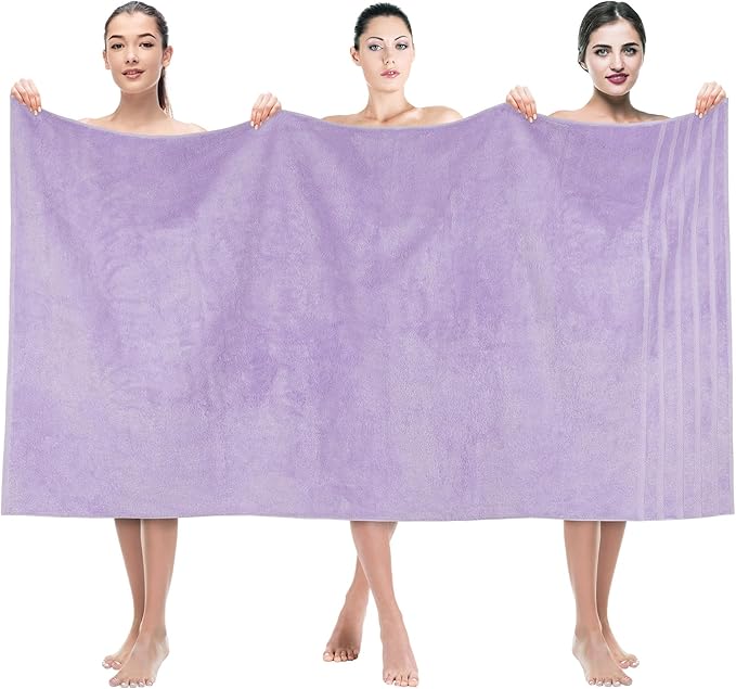 American Soft Linen 35x70 Jumbo Large Bath Towel, 600 GSM 100% Cotton Turkish