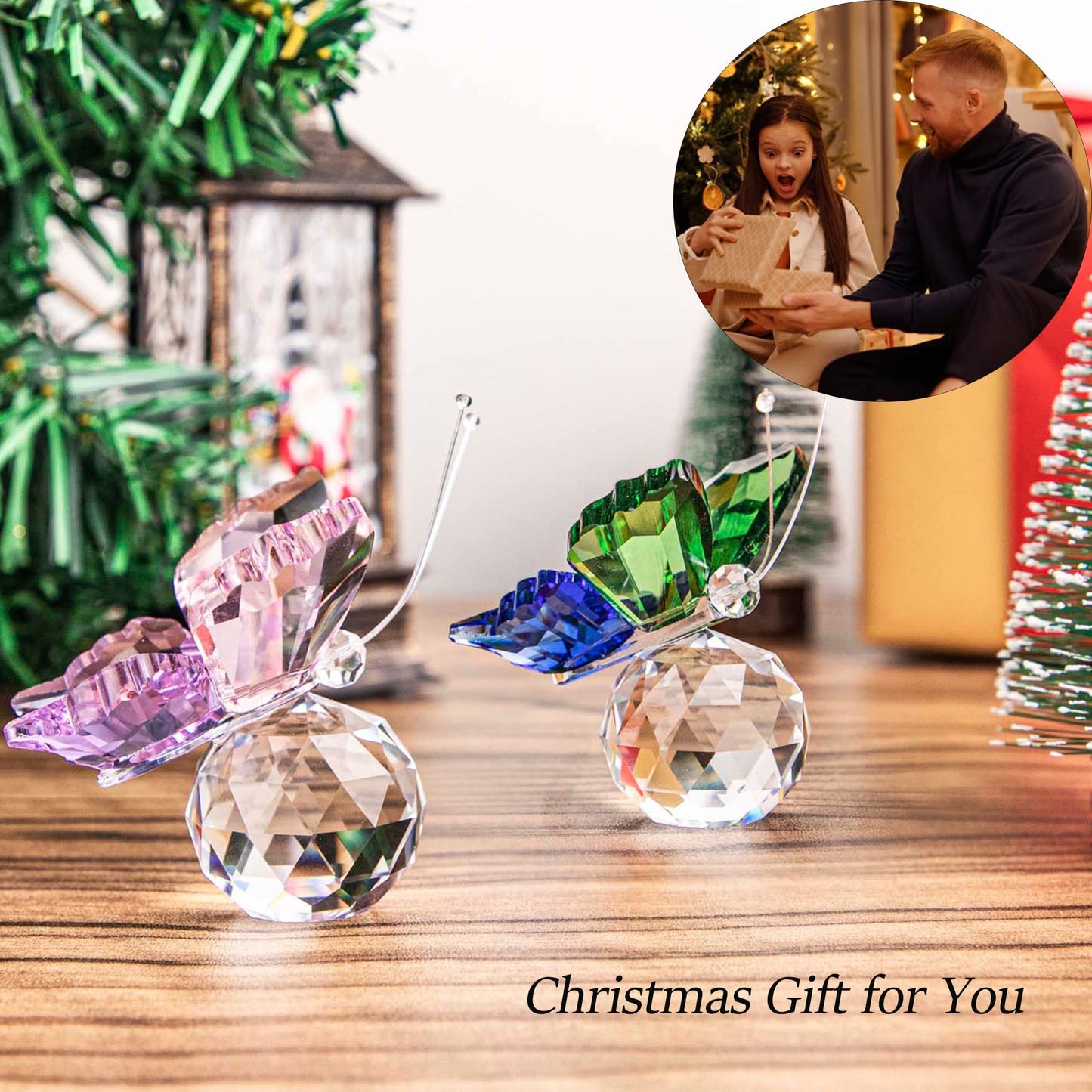 H&D HYALINE & DORA Crystal Glass Animal Figurines Cute Collection Paperweight
