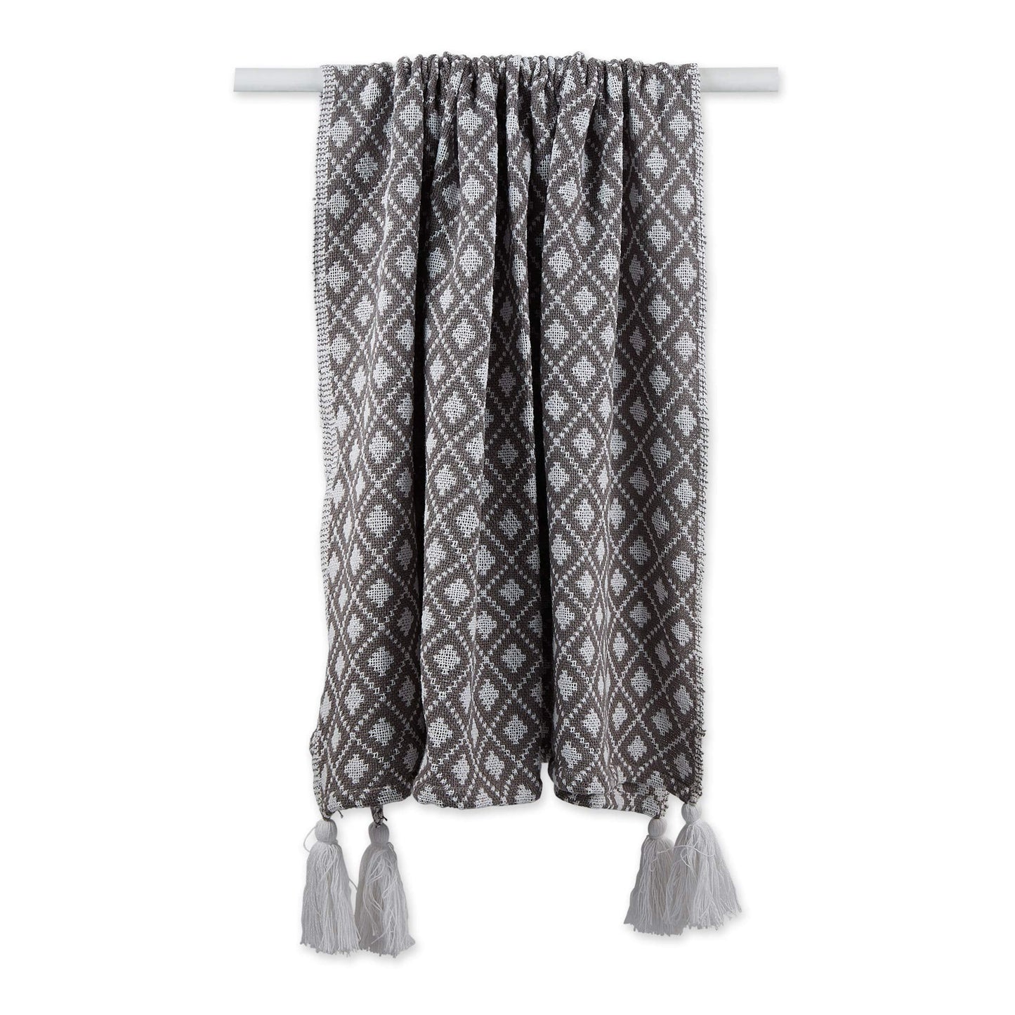 DII Gray Diamond Lattice Throw, 50x60