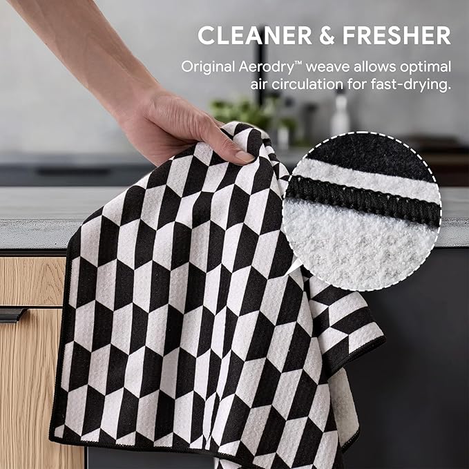 RECYCO Waffle Kitchen Towel Set of 2