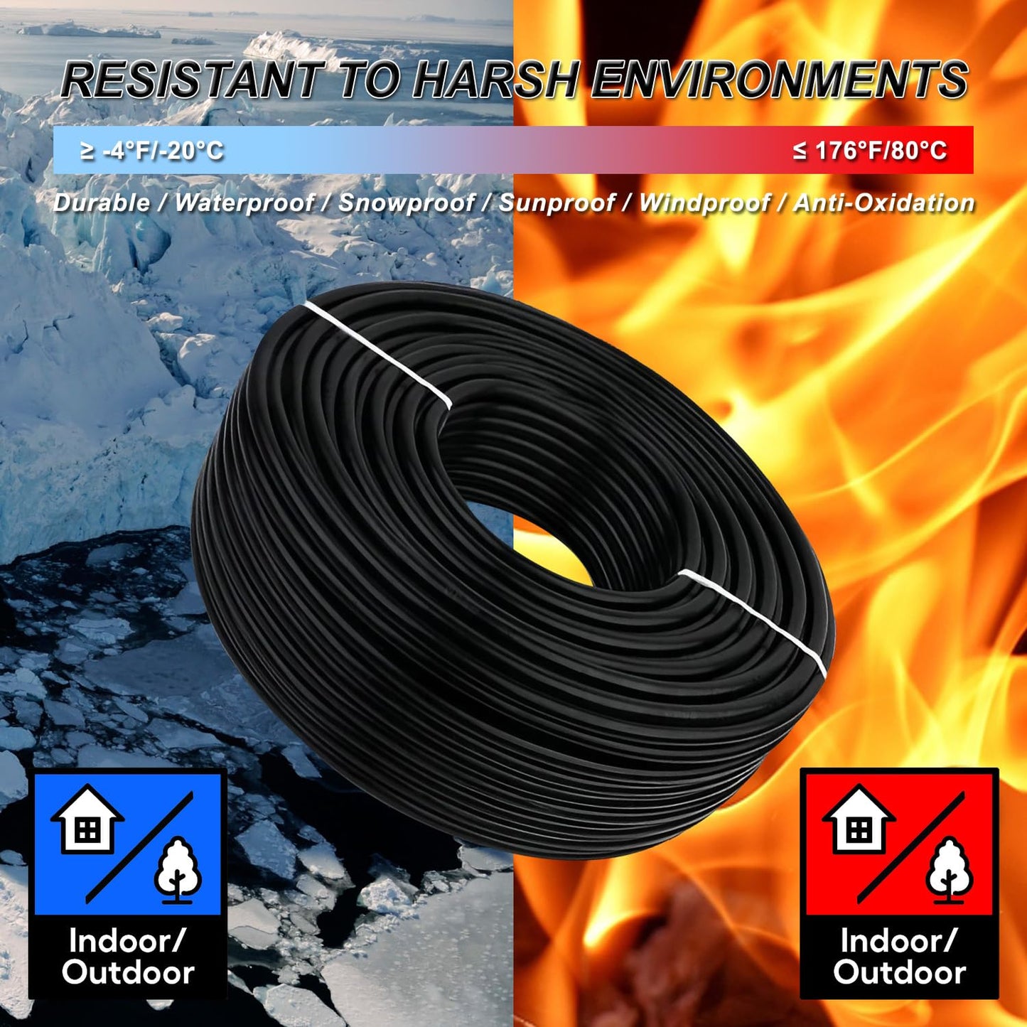 LINKSQ UL2464 200FT 18 Gauge 4 Conductor Electrical Wire, Tinned Oxygen Free Copper 4 Wires, 18/4 AWG Landscape Wire, OFC Speaker Cable, Low Voltage Wires, Automotive Battery Wire Cable